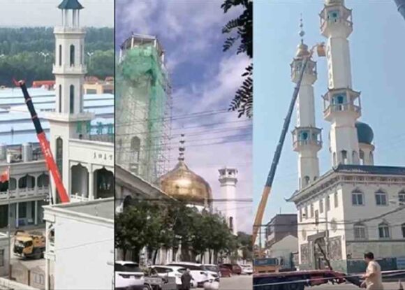 ÇİN DOĞU TÜRKİSTAN’DAKİ CAMİLERİ YIKIP, TAPINAK GÖRÜNÜMÜ VERİYOR