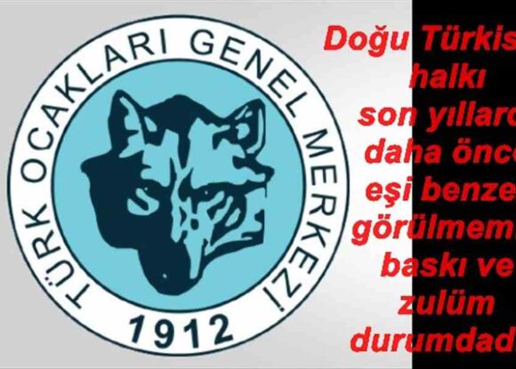 Türk Ocakları Doğu Türkistan’daki İnsan Hakları İhlalleri Konusunda Basın Açıklaması Yapıldı