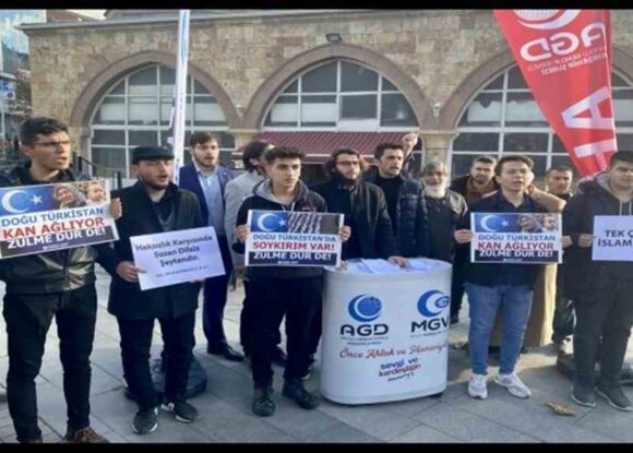 Kırşehir’de Çin’in Doğu Türkistan politikaları protesto edildi