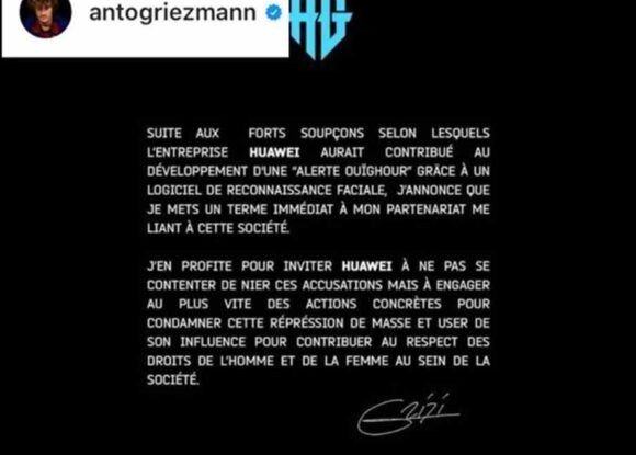 Ünlü futbolcu Antoine Griezmann Doğu Türkistan için sessiz kalmadı: Huawei ile bağlarını kopardı